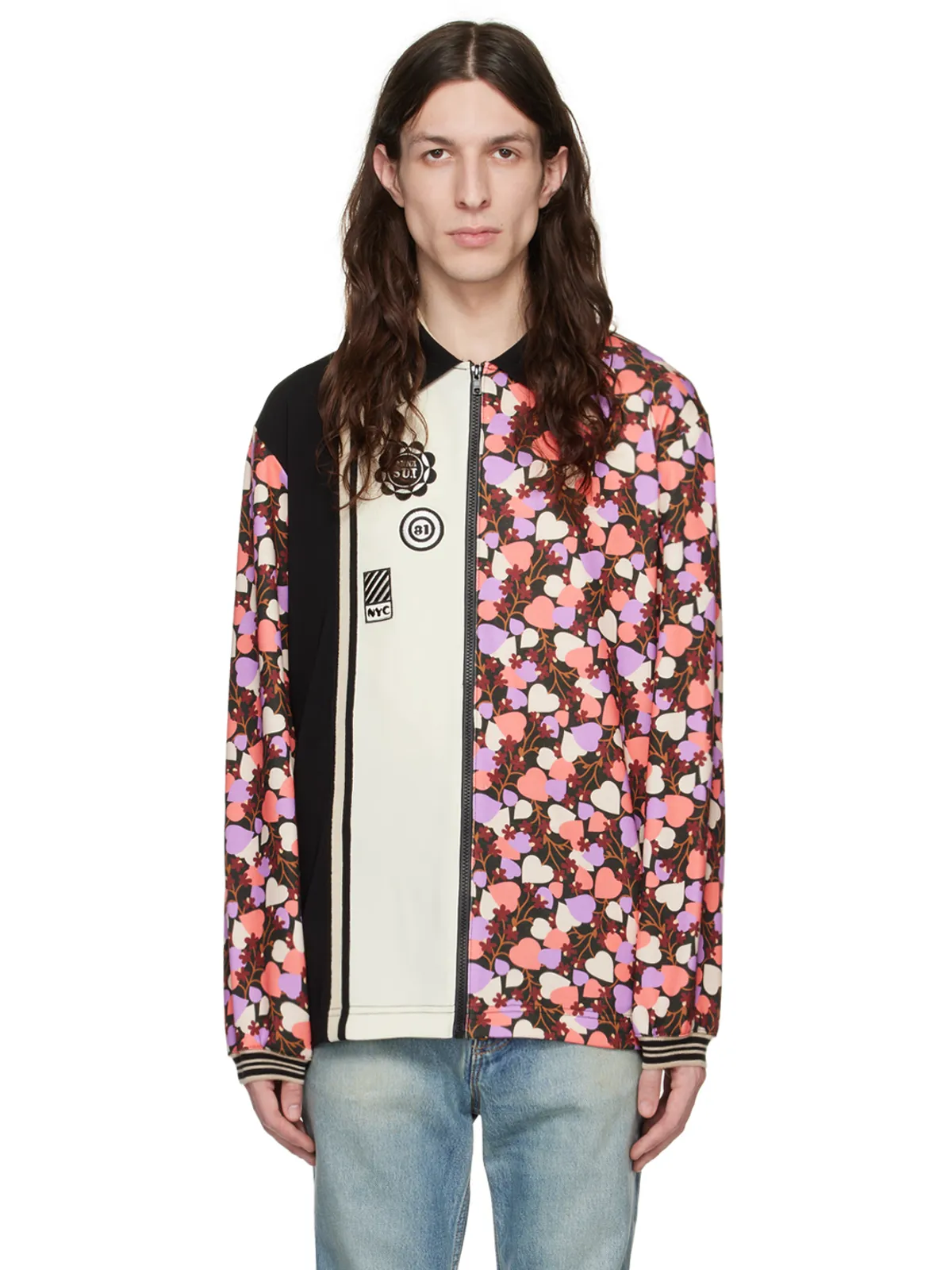 Anna Sui SSENSE限定 Blooming Hearts スウェットシャツ - 画像1