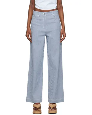 REMAIN Birger Christensen ストライプ トラウザーズ - サムネイル1