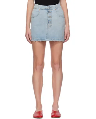 MM6 Maison Margiela フレイド デニム ミニスカート - サムネイル1