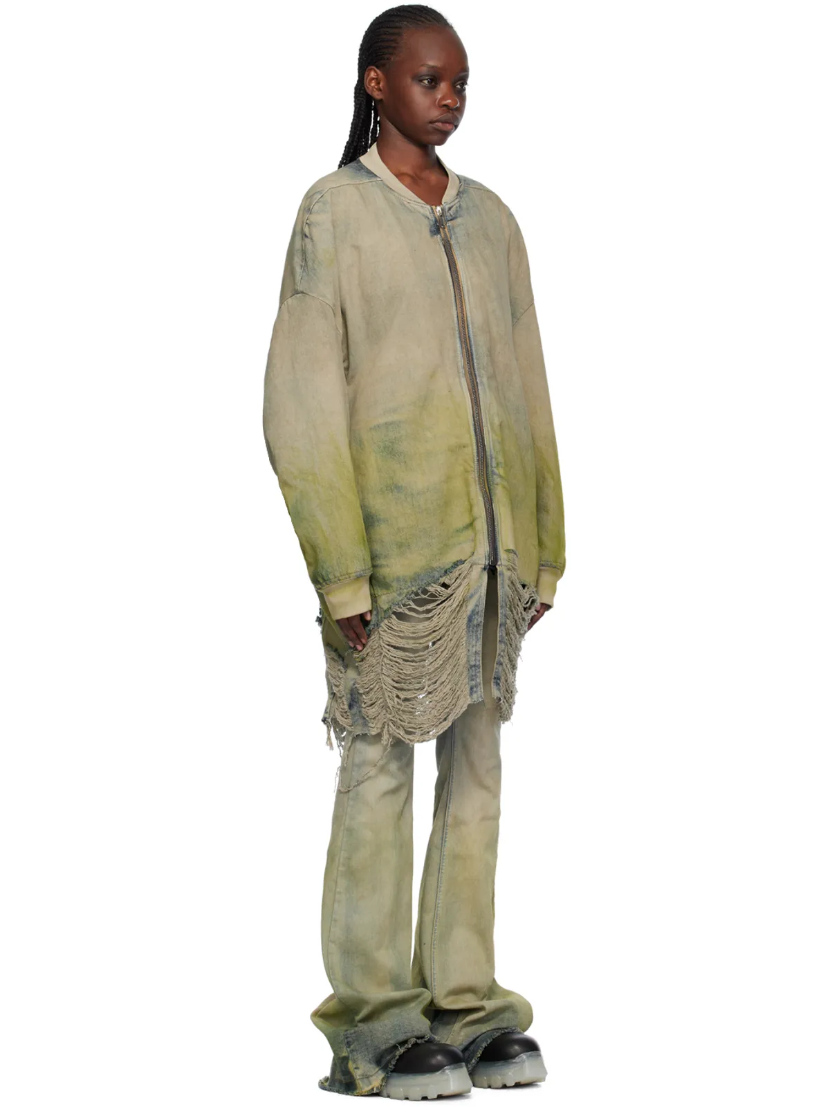 Rick Owens Jumbo Peter デニム ダウン ボンバージャケット - 画像2