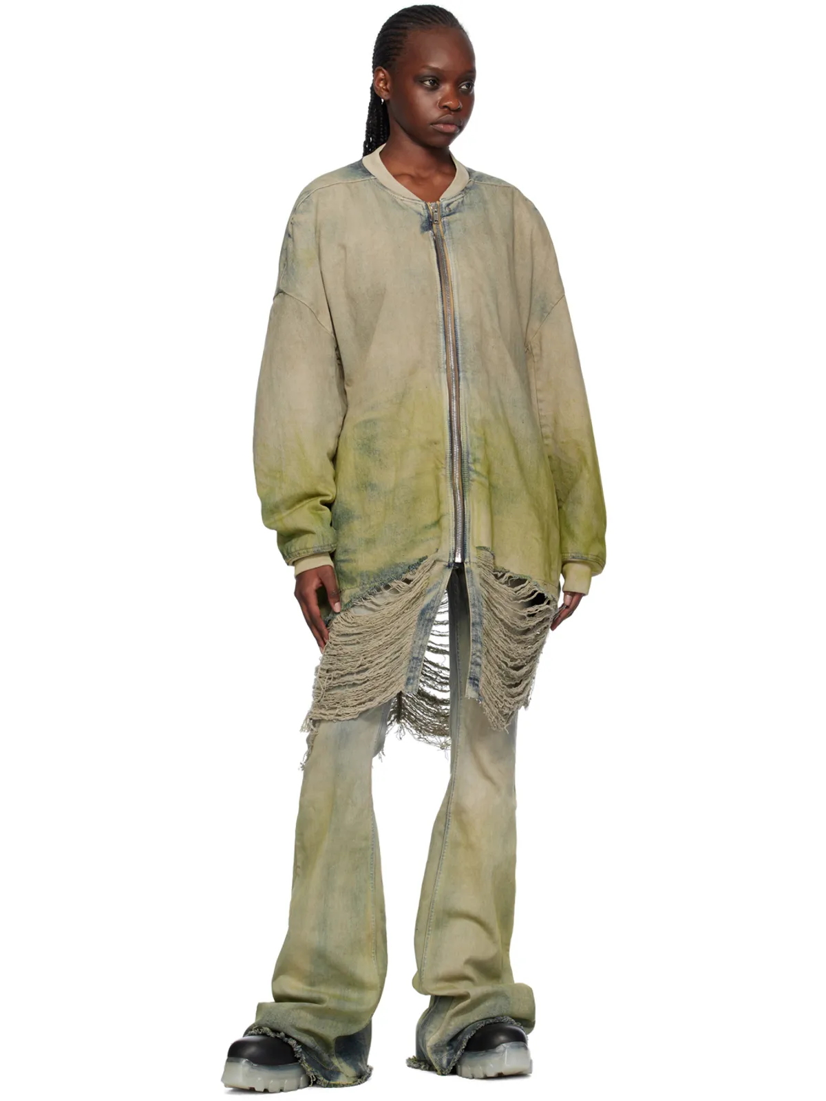 Rick Owens Jumbo Peter デニム ダウン ボンバージャケット - 画像4