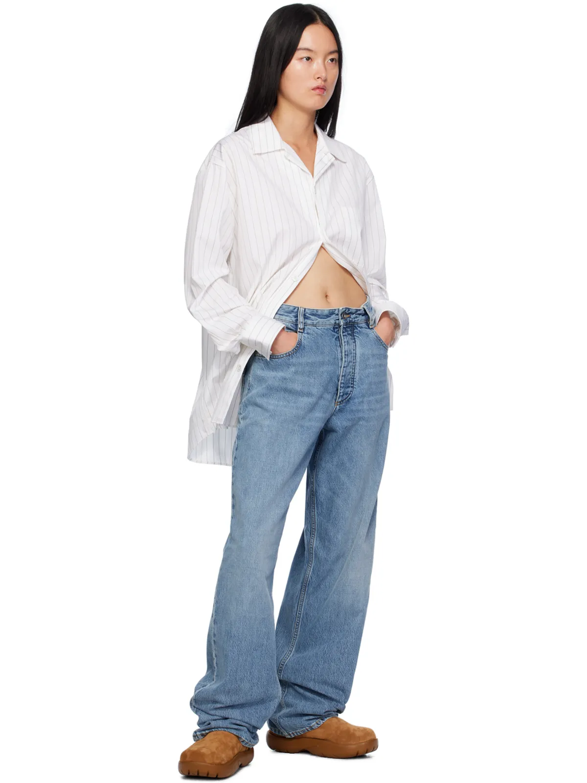 Bottega Veneta ピンストライプ シャツ - 画像4