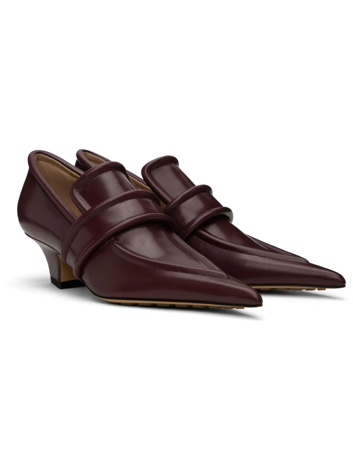 Bottega Veneta バーガンディ Spada ヒール - 画像4