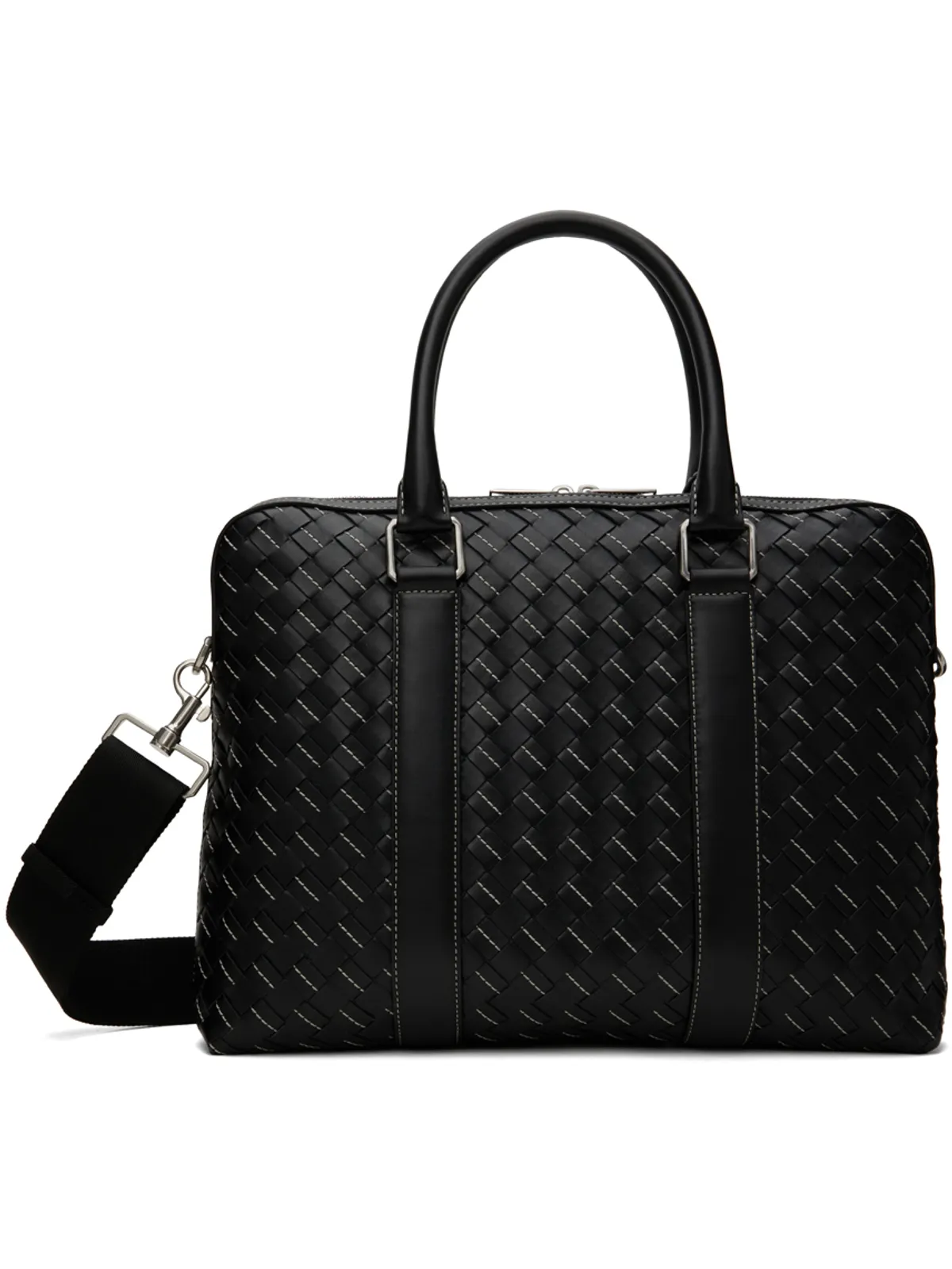 Bottega Veneta ミディアム Classic Intrecciato ブリーフケース - 画像1