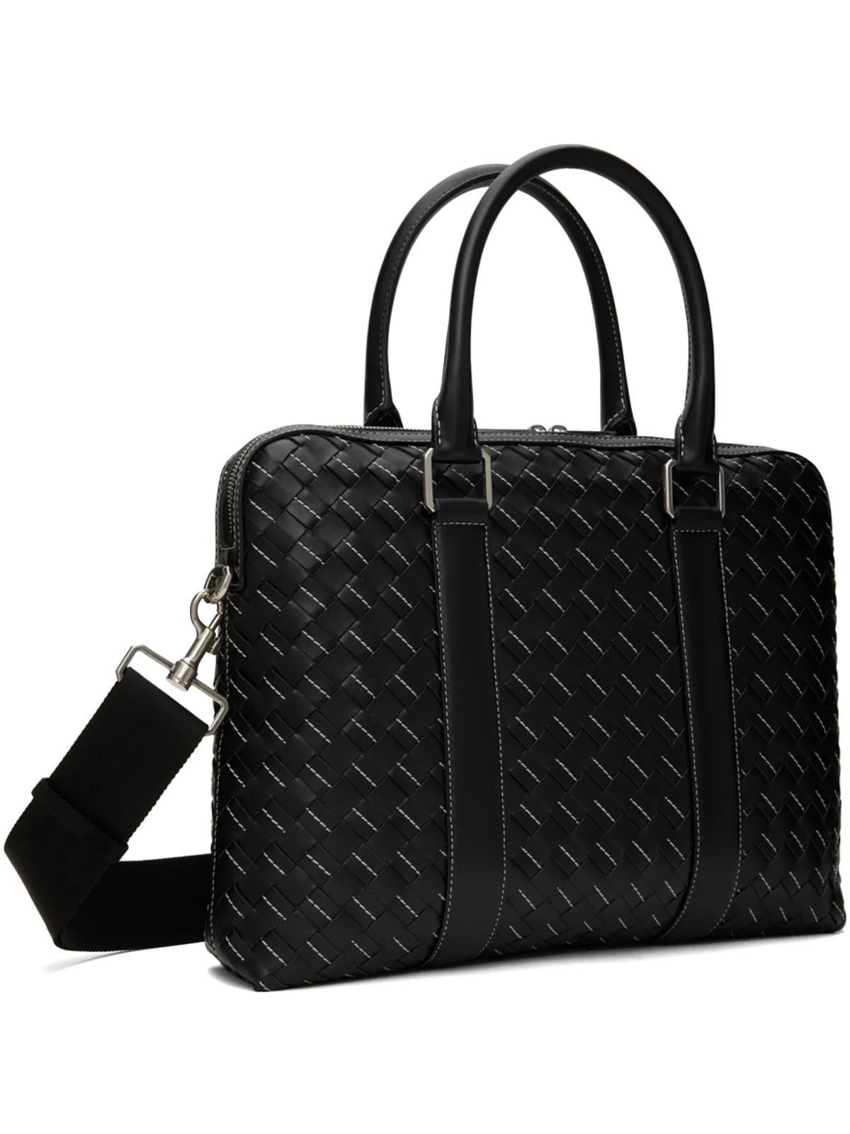 Bottega Veneta ミディアム Classic Intrecciato ブリーフケース - 画像2