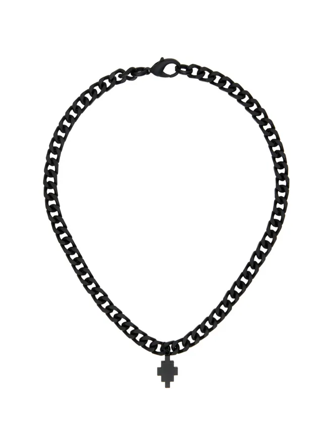Marcelo Burlon County of Milan Marcelo Burlon County of Milan ブラック クロス ペンダント ネックレスの商品画像