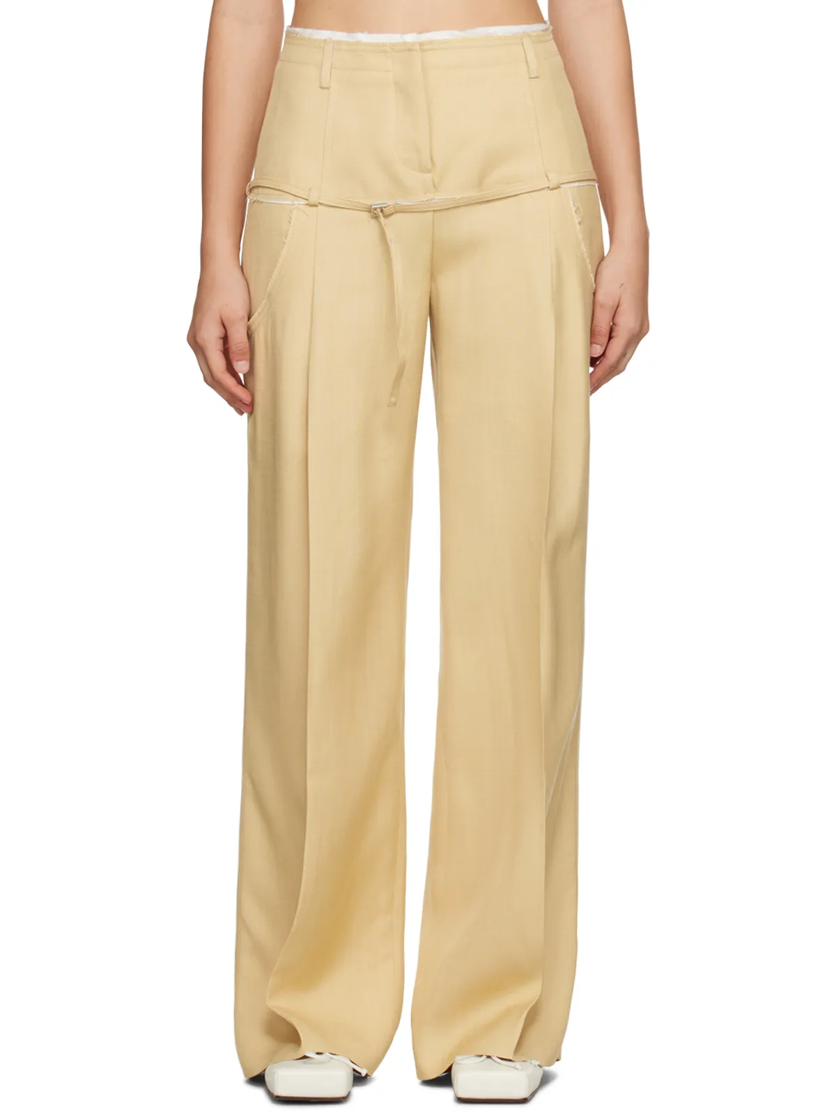 JACQUEMUS Le Chouchouコレクション ベージュ Le Pantalon Criollo トラウザーズ - 画像1