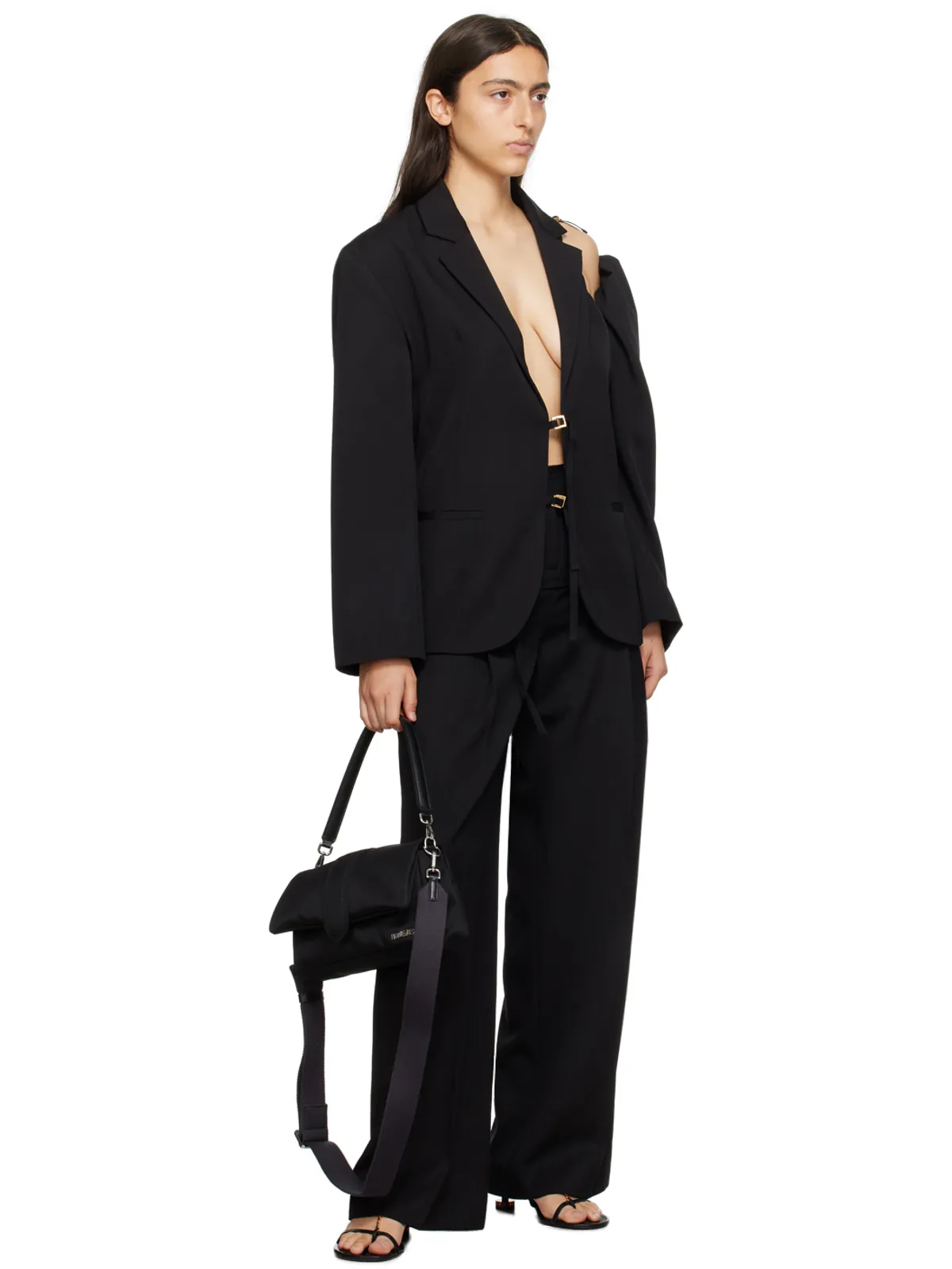 JACQUEMUS Le Chouchouコレクション ブラック Le Bambimou Nylon バッグ - 画像4