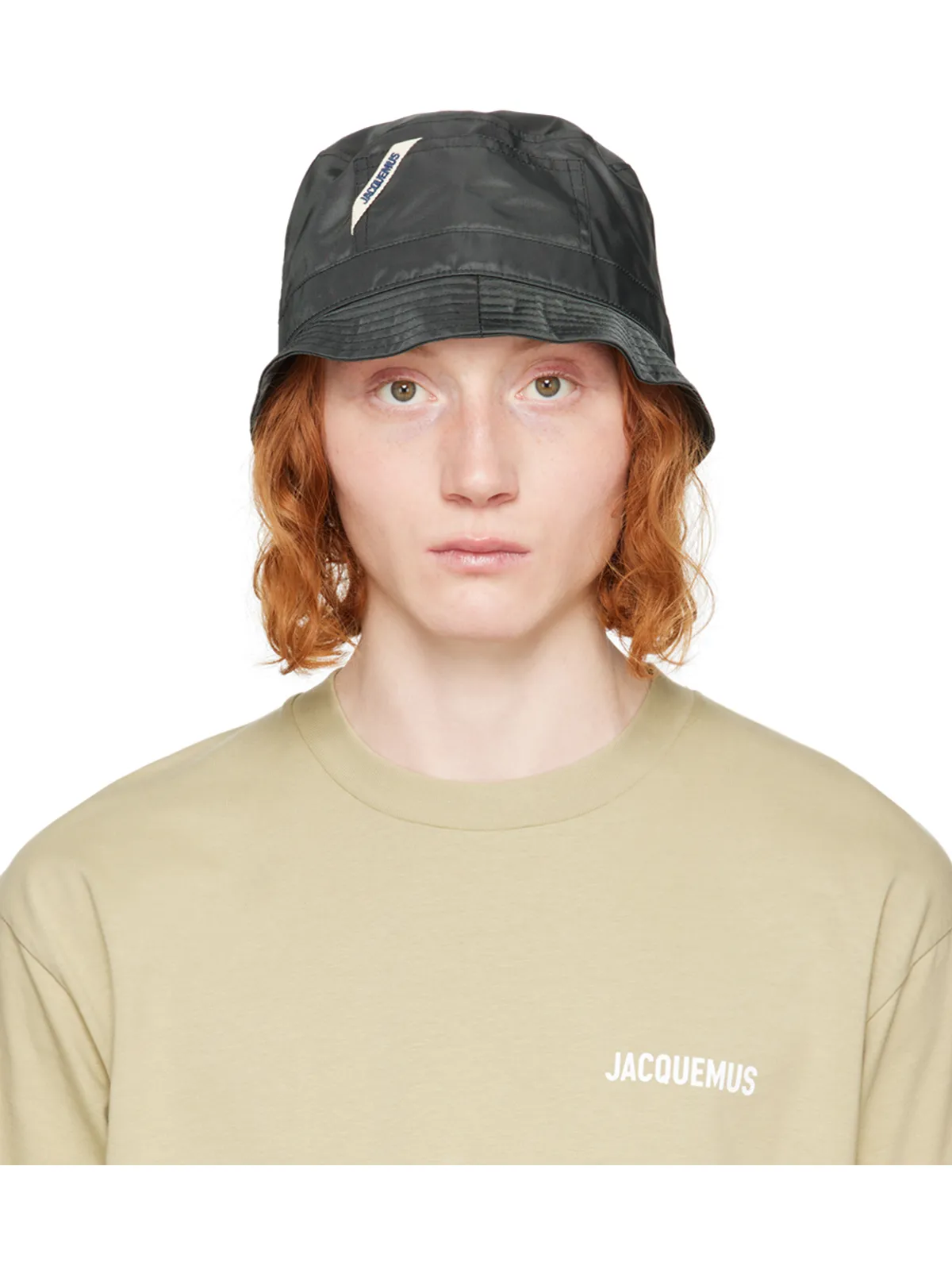 JACQUEMUS Le Chouchouコレクション ブラック Le Bob Ovalie バケットハット - 画像1