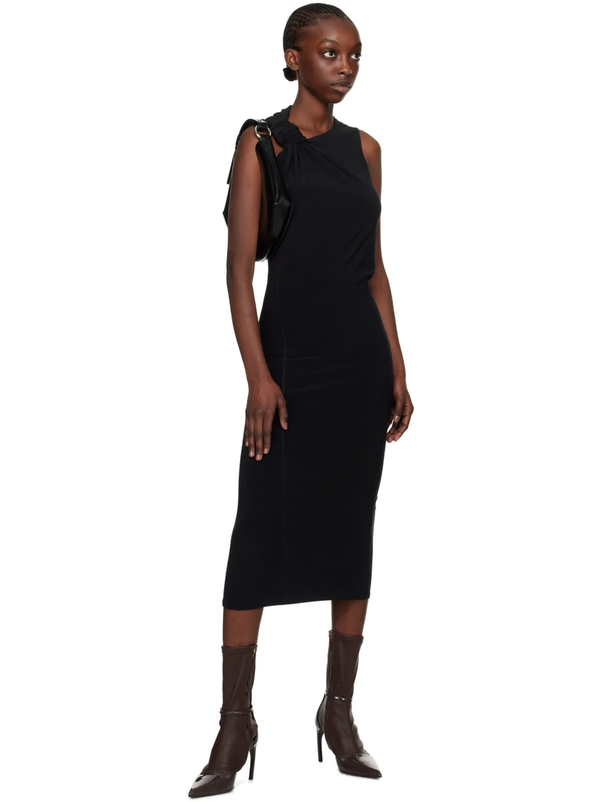 Sportmax クルーネック ミディアムワンピース - 画像4