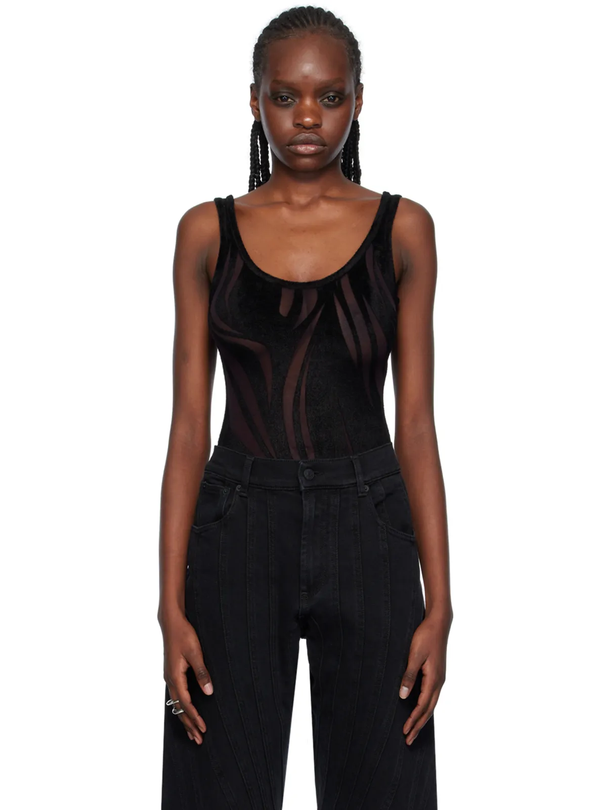 Mugler フロック ボディスーツ - 画像1