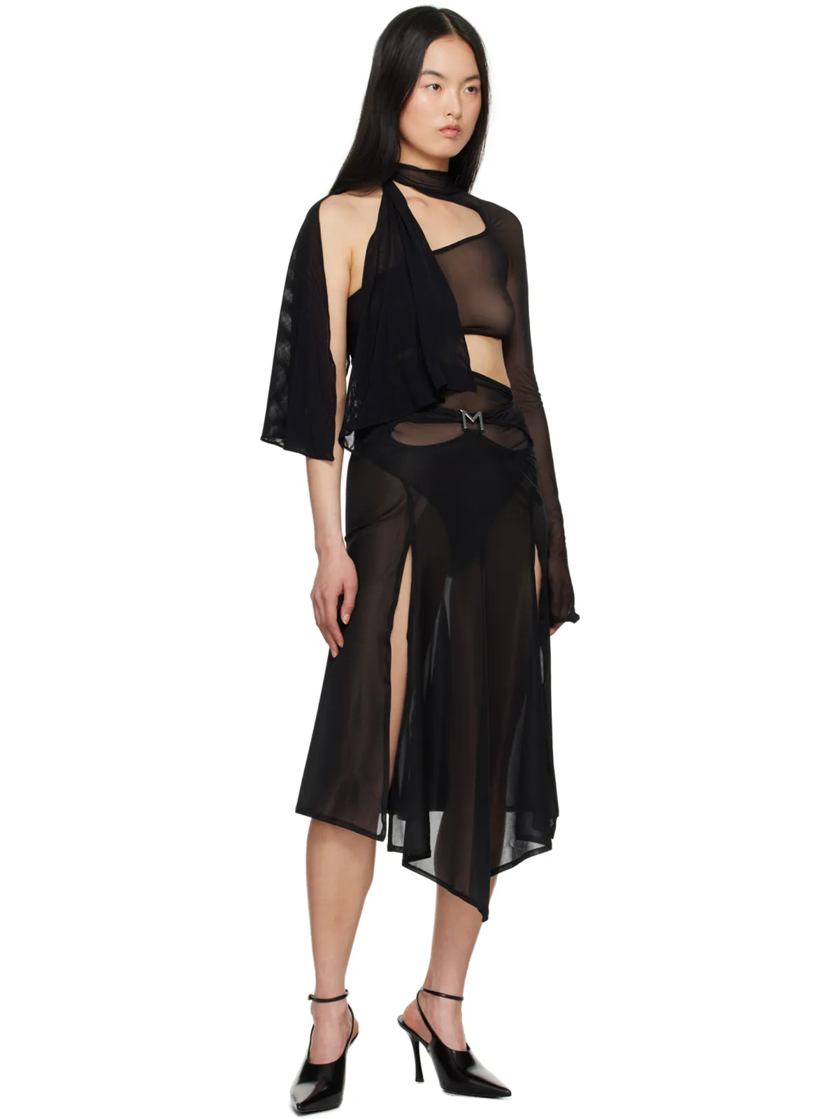 Mugler M カットアウト ミディアムスカート - 画像4