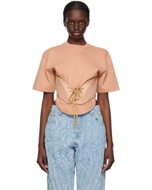 Mugler レースアップ Tシャツ - サムネイル1