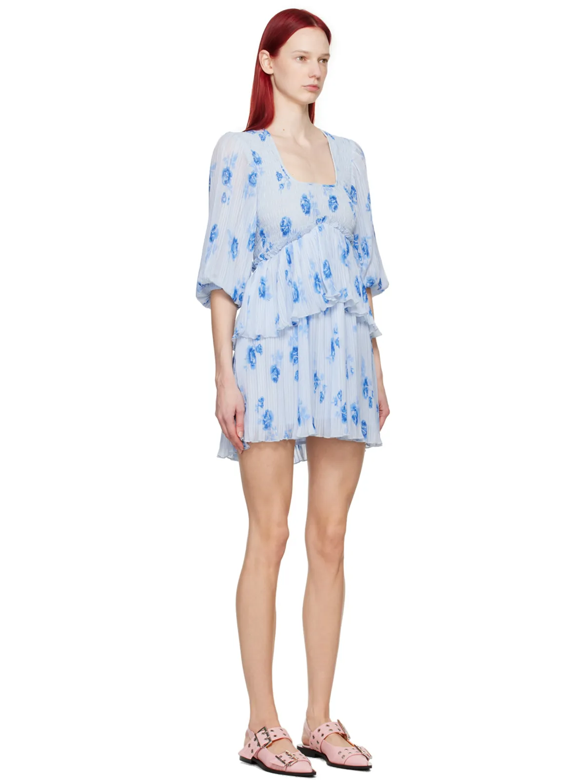 Ganni プリーツ ミニワンピース - 画像2