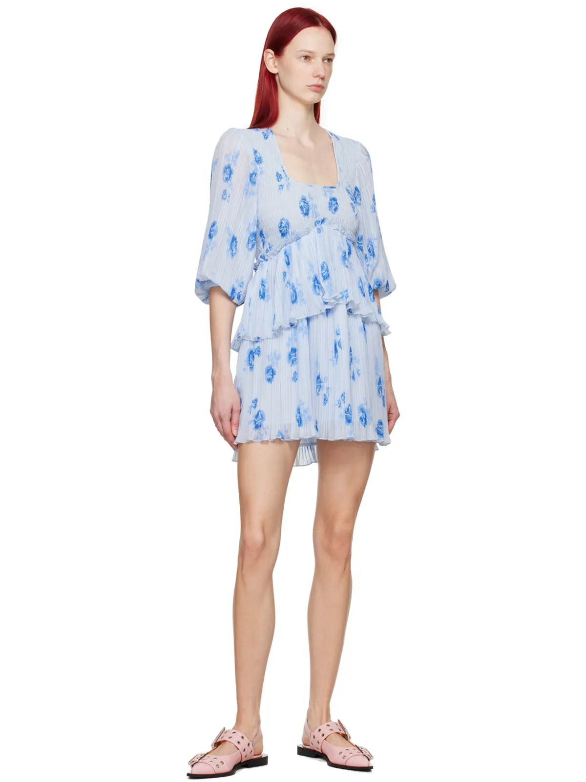 Ganni プリーツ ミニワンピース - 画像4