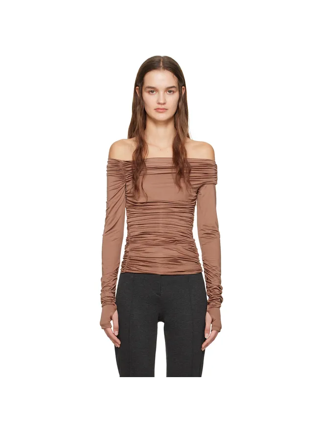 Helmut Lang Helmut Lang ルーシュ 長袖トップスの商品画像