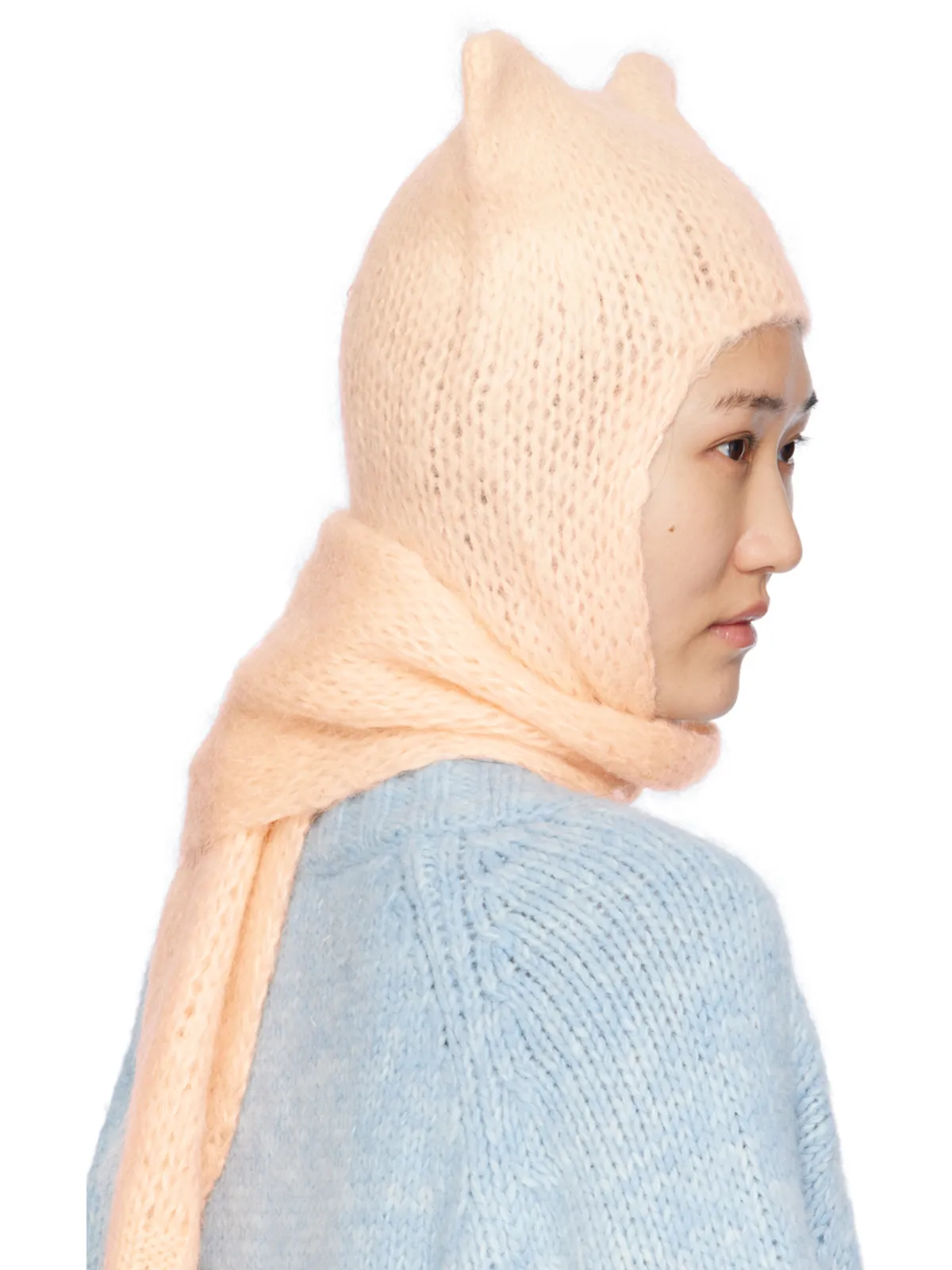 Maison Margiela フェード モヘア マフラー ビーニー - 画像3