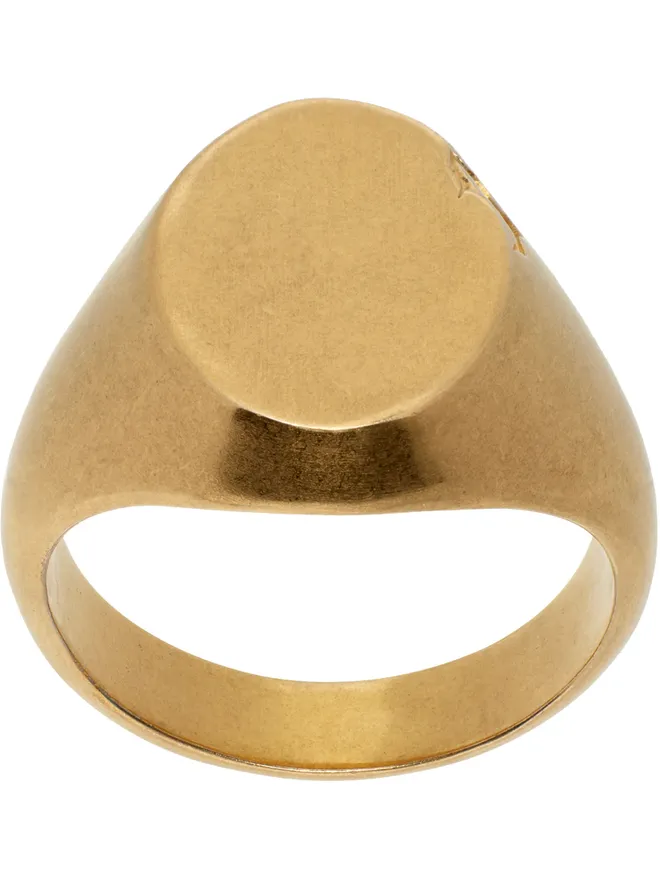 MM6 Maison Margiela MM6 Maison Margiela ゴールド シグネットリングの商品画像