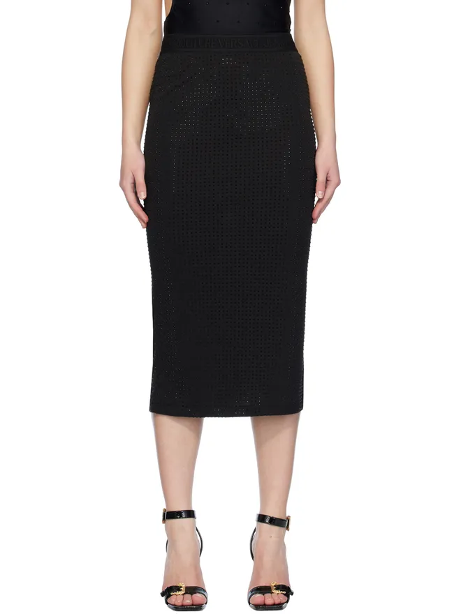 Versace Jeans Couture Versace Jeans Couture ラインストーン ミディアムスカートの商品画像