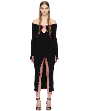 Versace Jeans Couture レターVエンブレム ミディアムドレス - サムネイル1