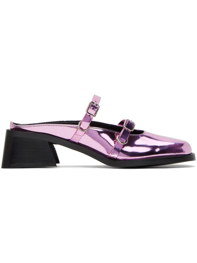 Justine Clenquet Justine Clenquet Andie Metallic ミュールの商品画像