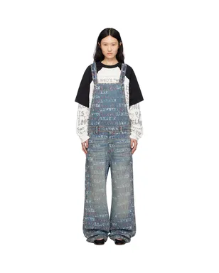 Lanvin Futureエディション ブルー デニムオーバーオール - サムネイル1