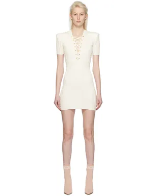 BALMAIN レース Vネック ミニワンピース - サムネイル1