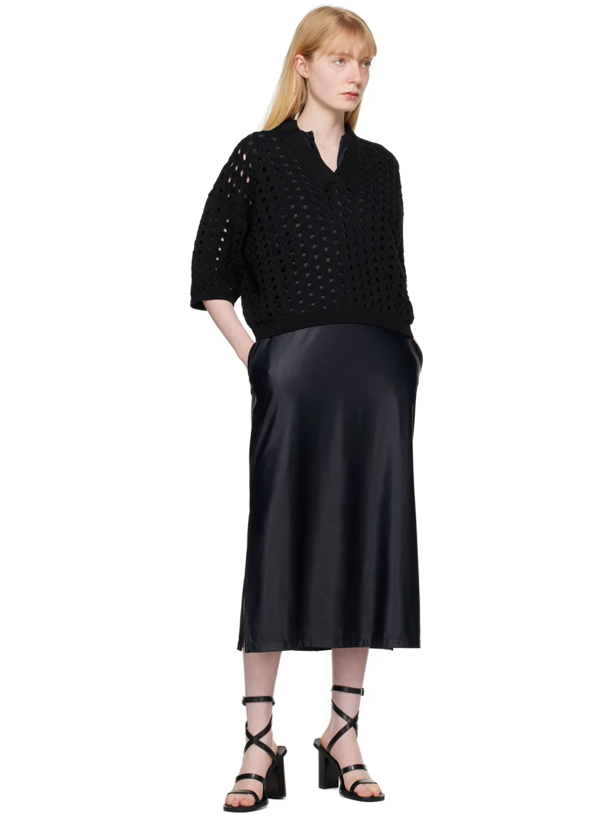 MM by Max Mara ラウンドネック ミディアムワンピース - 画像4