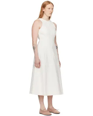 Proenza Schouler Proenza Schouler White Labelコレクション オフホワイト Arlet デニム ミディアムワンピース - サムネイル2