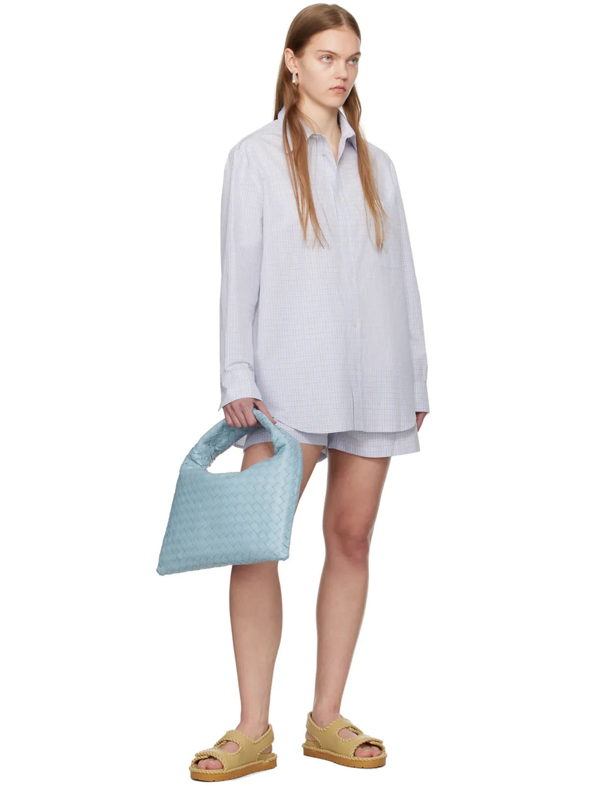 Bottega Veneta チェック ショートパンツ - 画像4