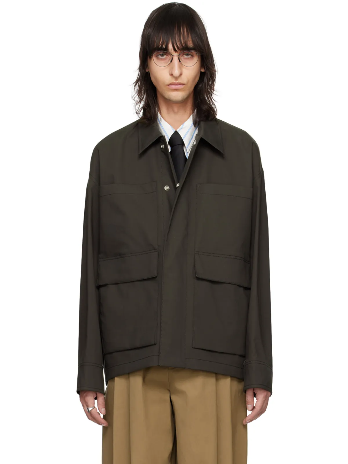 Bottega Veneta バイカラー ジャケット - 画像1