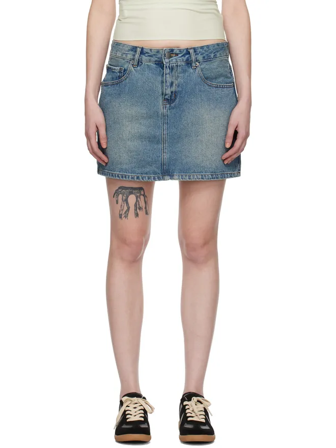 WYNN HAMLYN WYNN HAMLYN ウォッシュデニム ミニスカートの商品画像