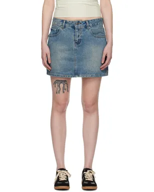 WYNN HAMLYN ウォッシュデニム ミニスカート - サムネイル1
