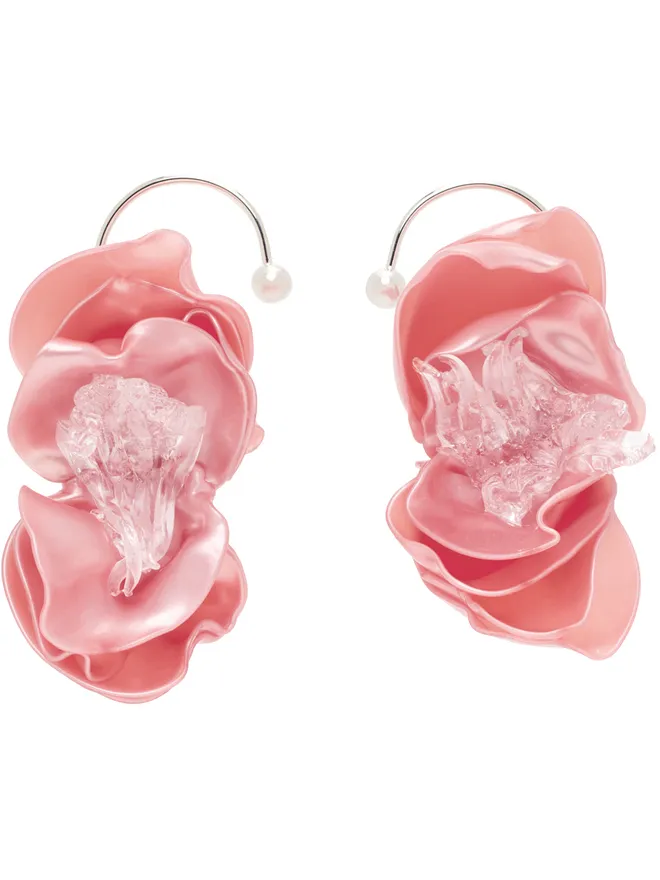 Tétier Tétier SSENSE限定 ピンク Flower イヤカフの商品画像