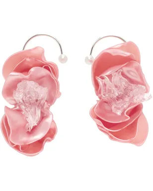 Tétier SSENSE限定 ピンク Flower イヤカフ - サムネイル1