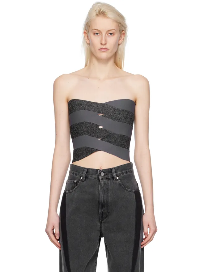 Dion Lee Dion Lee Reflective Interlocking Weave ビスチェの商品画像