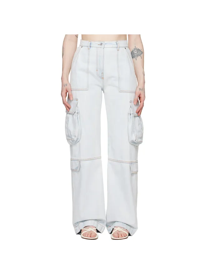 MSGM MSGM オーバーサイズ デニム カーゴパンツの商品画像