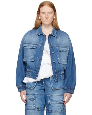 MSGM オーバーサイズ デニムジャケット - サムネイル1