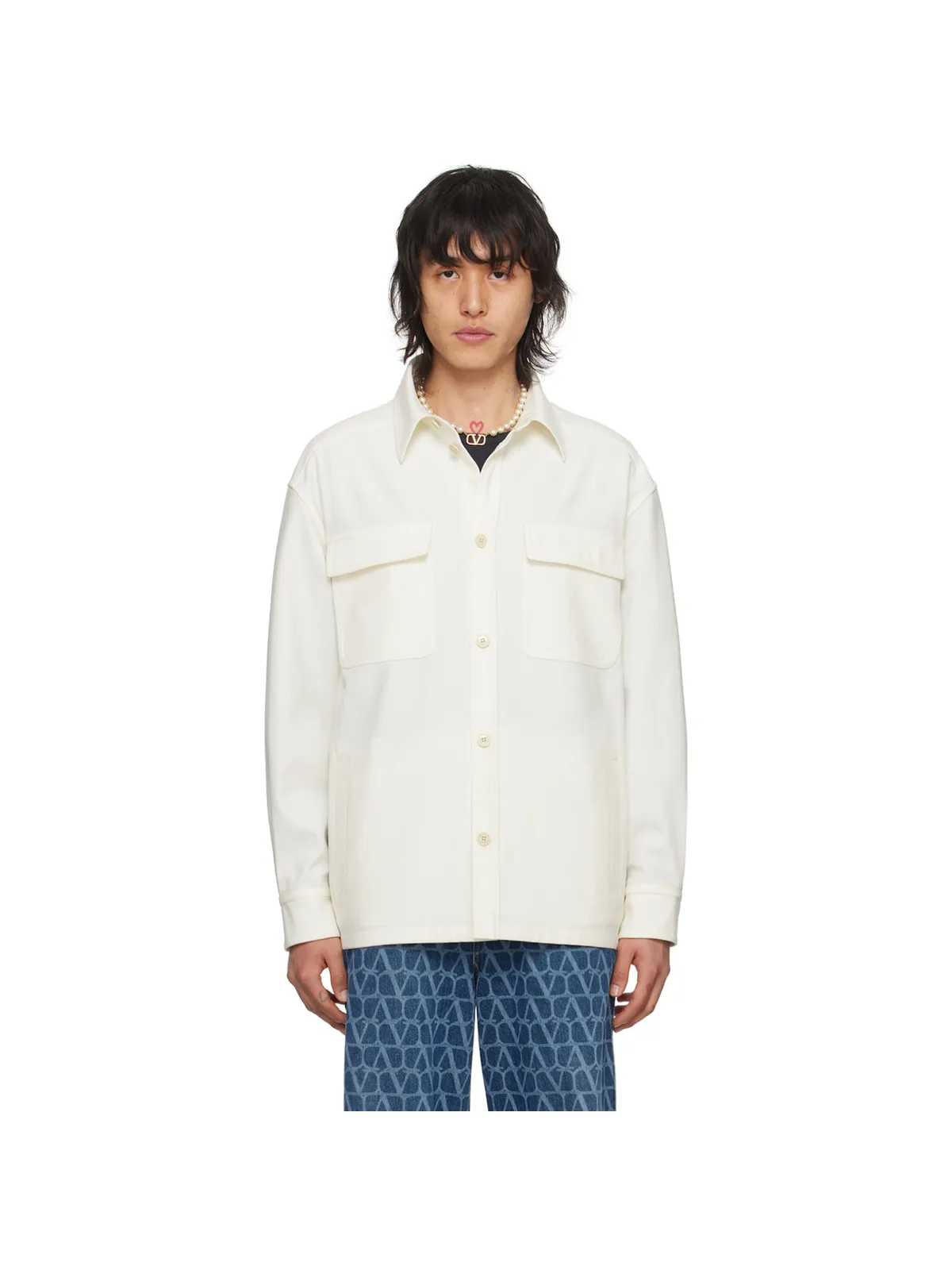 Valentino スプレッドカラー シャツ - 画像1
