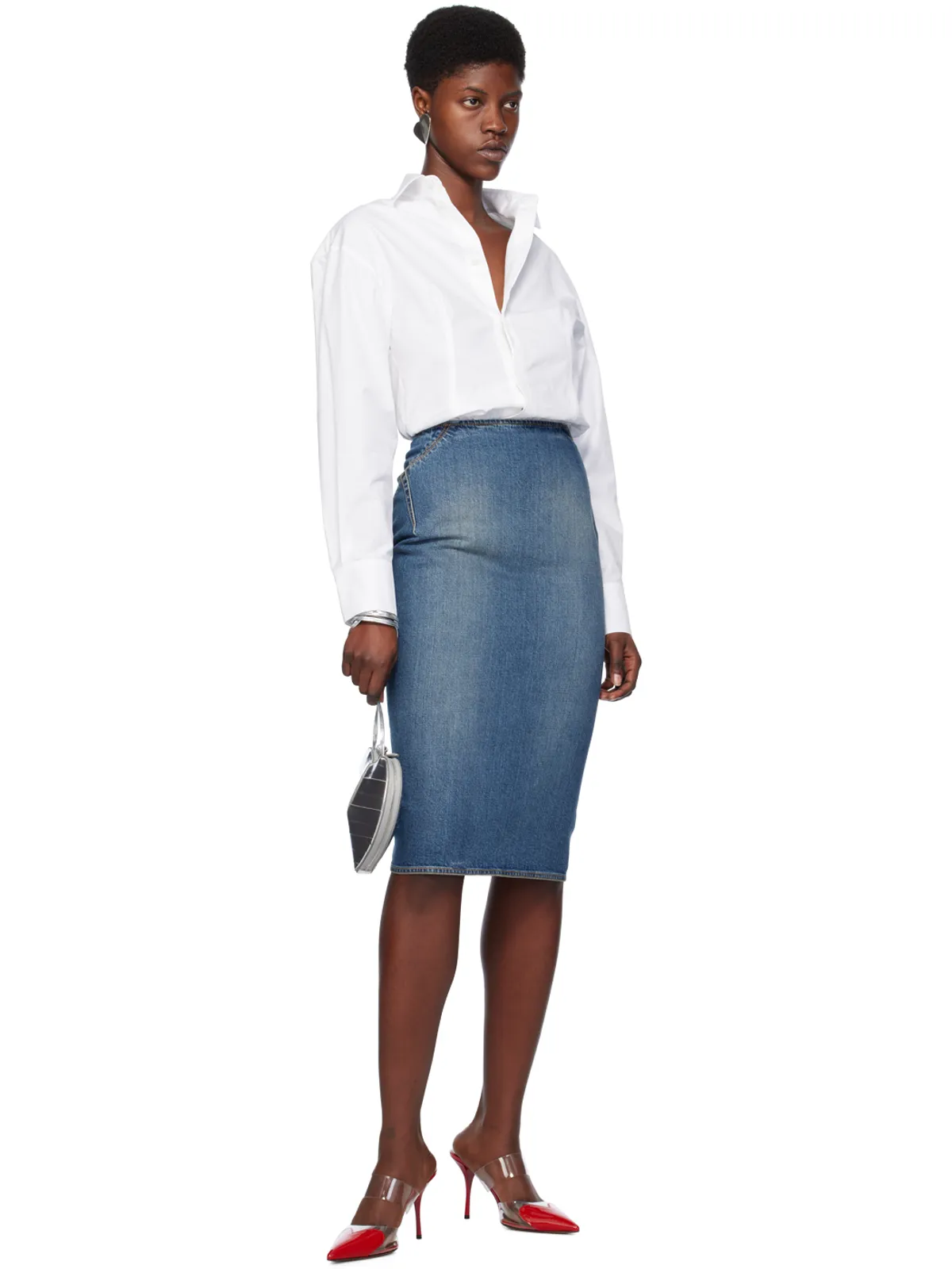 ALAÏA シルバー Le Cœur ピアス - 画像4