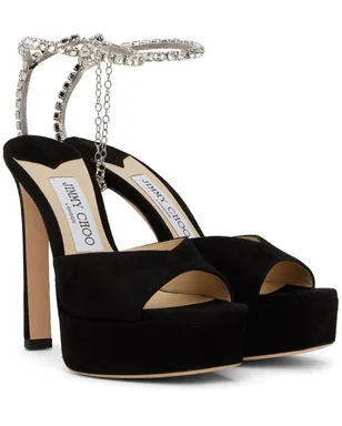 Jimmy Choo Saeda 125 プラットフォーム ヒールサンダル - サムネイル4
