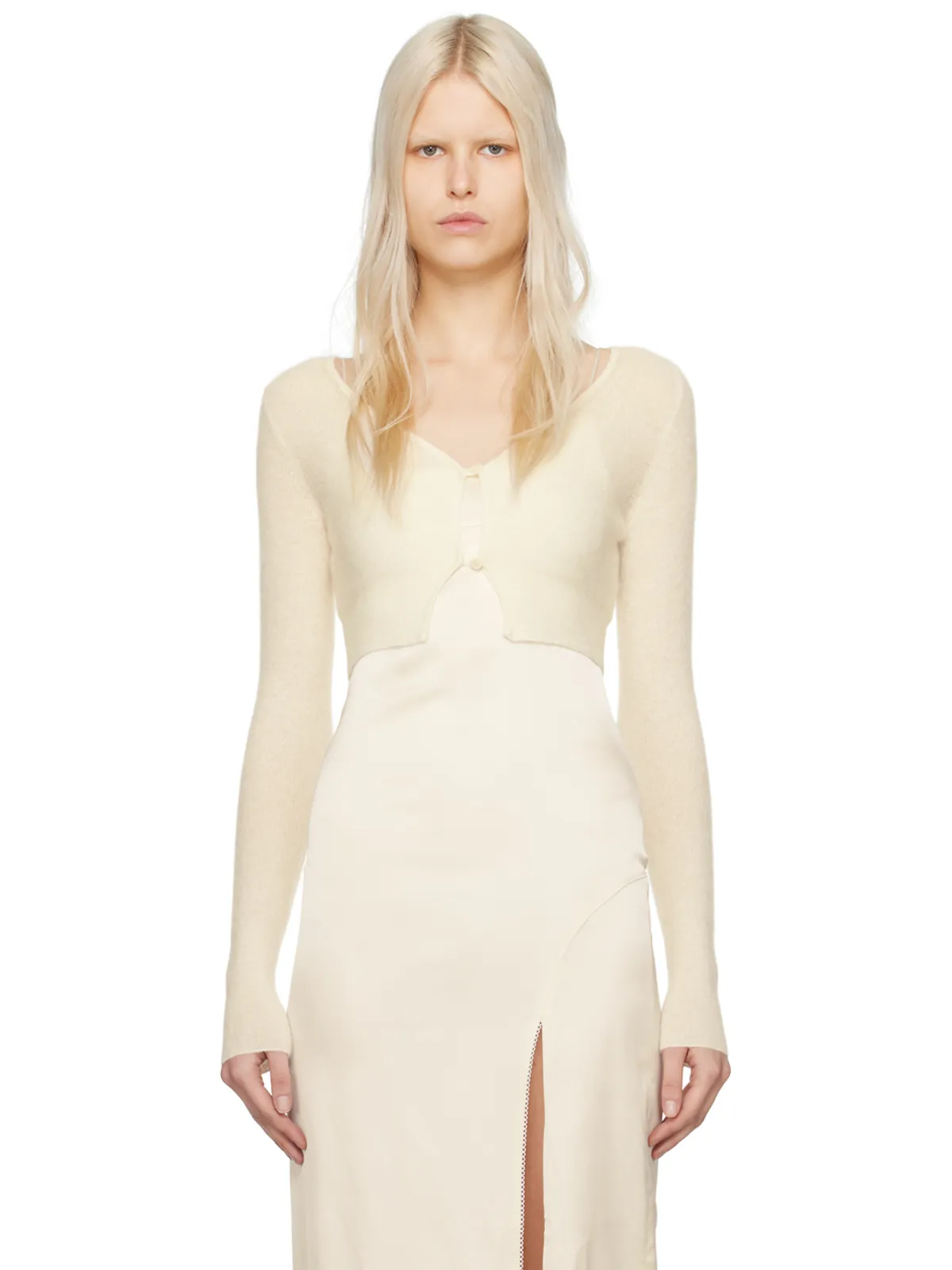 JACQUEMUS Le Papierコレクション オフホワイト Le Cardigan Alzou カーディガン - 画像1