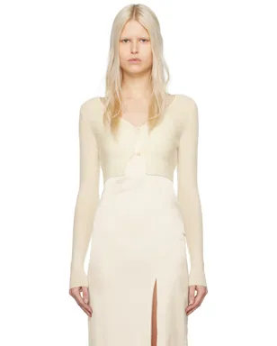 JACQUEMUS Le Papierコレクション オフホワイト Le Cardigan Alzou カーディガン - サムネイル1