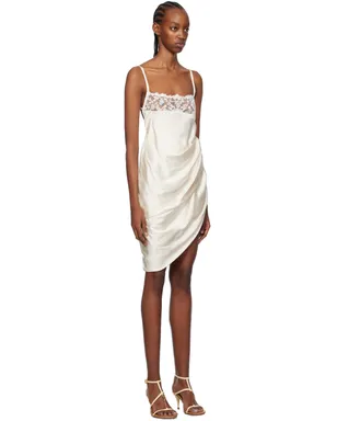 JACQUEMUS Les Sculpturesコレクション ブラック La Saudade brodée ミニドレス - サムネイル2