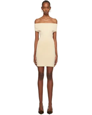 JACQUEMUS Les Sculpturesコレクション ベージュ La robe Cubista ミニドレス - サムネイル1