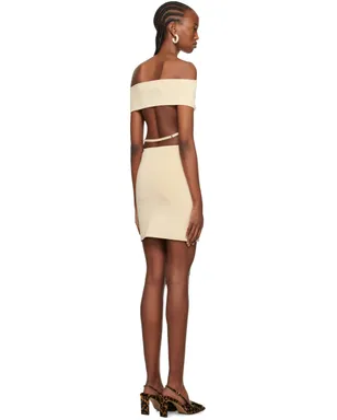JACQUEMUS Les Sculpturesコレクション ベージュ La robe Cubista ミニドレス - サムネイル3