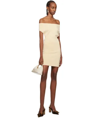 JACQUEMUS Les Sculpturesコレクション ベージュ La robe Cubista ミニドレス - サムネイル4