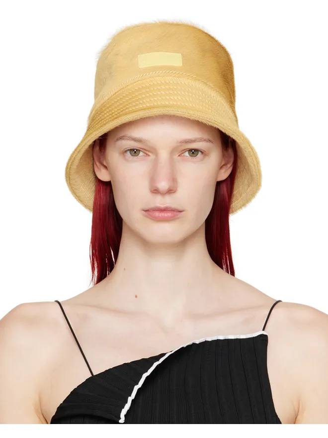 JACQUEMUS JACQUEMUS Les Sculpturesコレクション ベージュ Le bob Sperone バケットハットの商品画像