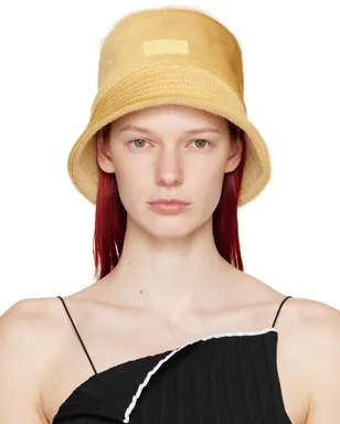 JACQUEMUS Les Sculpturesコレクション ベージュ Le bob Sperone バケットハット - サムネイル1