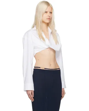 JACQUEMUS Le Chouchouコレクション ホワイト La Chemise Bahia Courte シャツ - サムネイル2